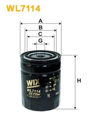 WIX FILTERS wl7114 -  Фильтр масляный двигателя